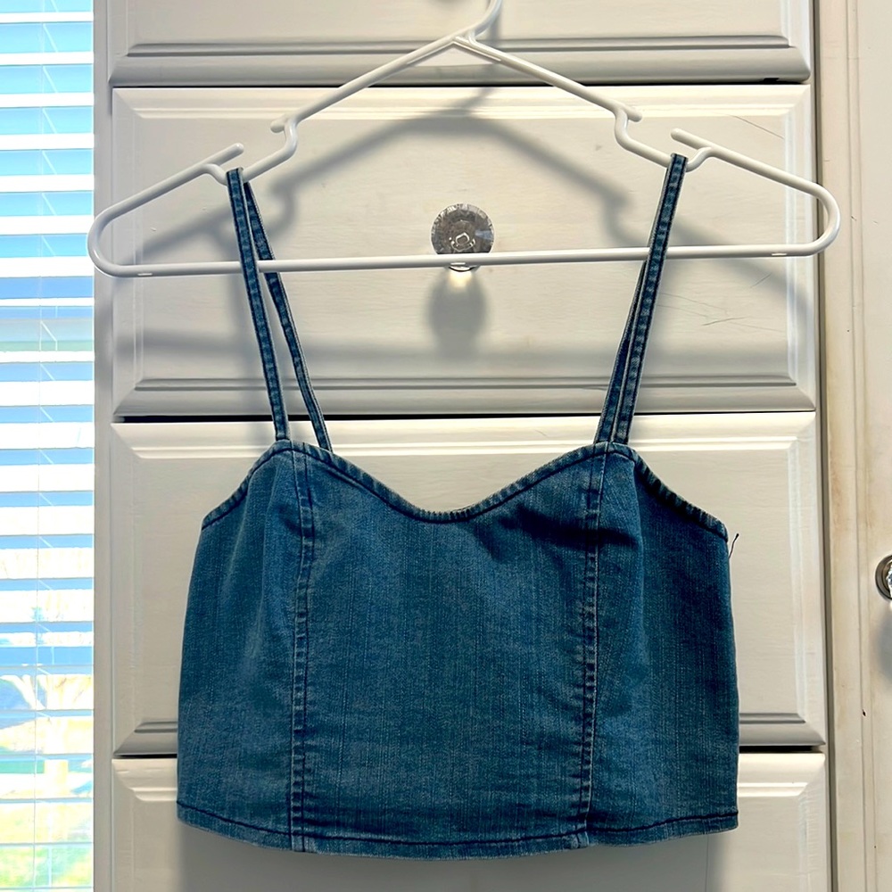 Express Jean crop top XS - Picture 2 of 4